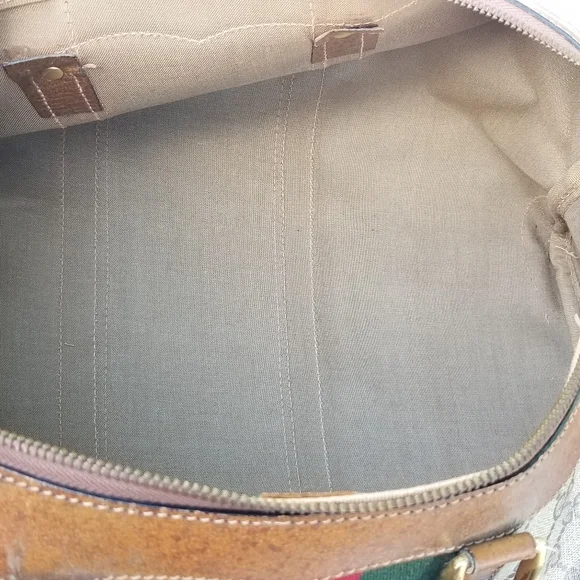 Vintage Gucci large Boston Carryall satchel weekender mini travel bag - Picture 14 of 16
